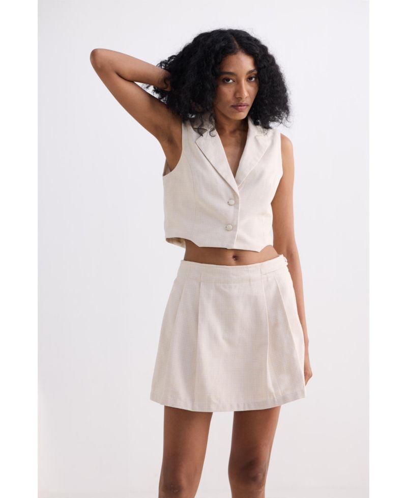 Women's Cotton Tweed Skort
