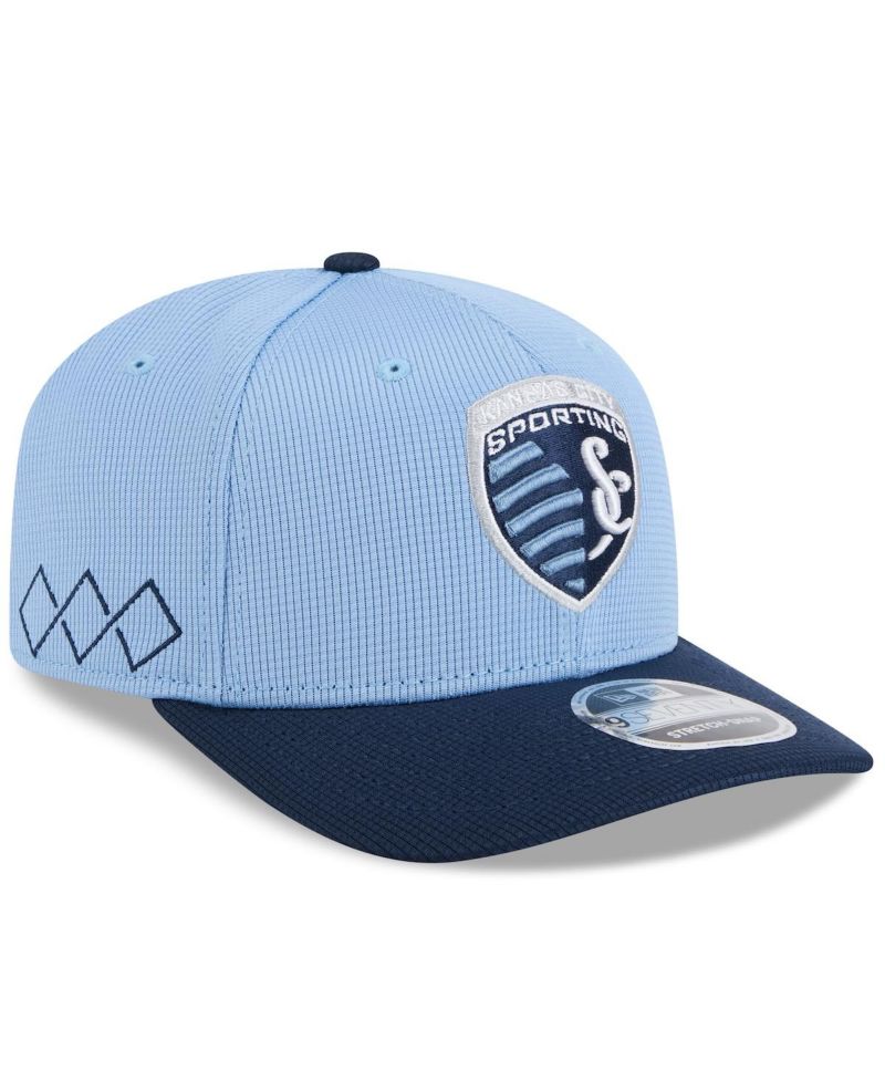 Men's Sky Blue/Navy Sporting Kansas City 2025 Jersey Hook 9SEVENTY Stretch-Snap Hat