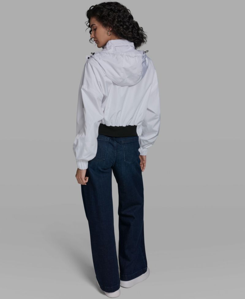 Women's Cropped Anorak Jacket with Hood