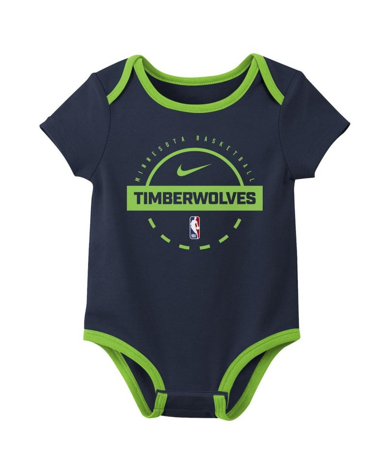 Baby Boys and Girls 2 Piece Minnesota Timberwolves Bodysuit Set