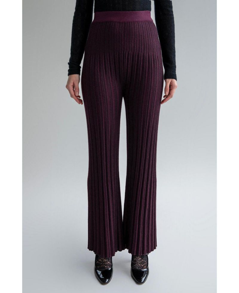 Women's Marcelle Pleated Knit Trousers