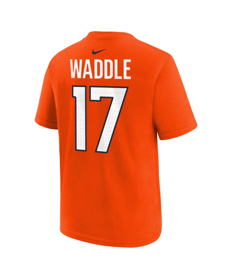 Big Boys and Girls Jaylen Waddle Orange Denver Broncos Name & Number T-Shirt