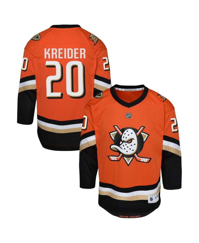 Big Boys and Girls Chris Kreider Orange Anaheim Ducks Home Replica Jersey