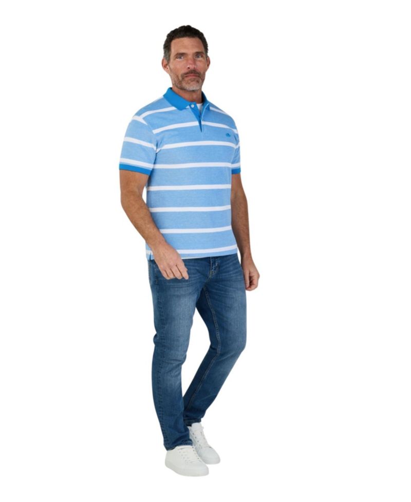 Men's Birdseye Stripe Polo Shirt