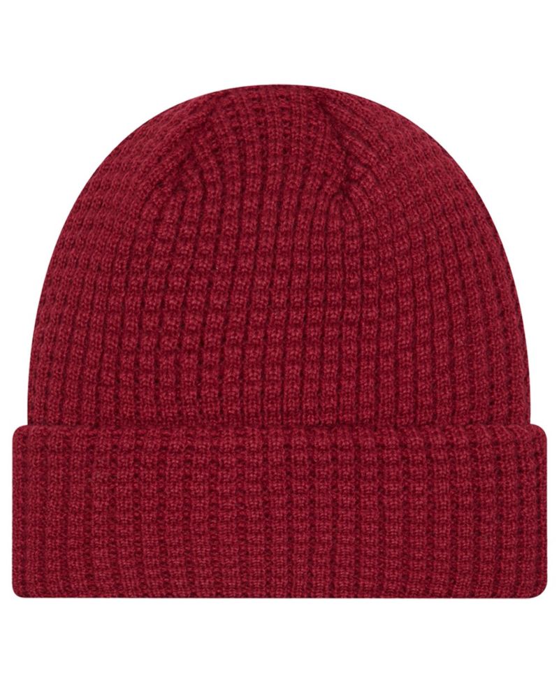 Men's Burgundy Colorado Avalanche Waffle Cuffed Knit Hat