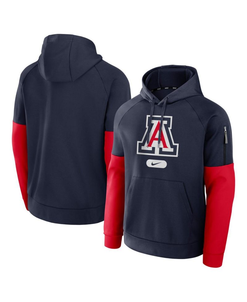 Men's Navy Arizona Wildcats Fitness Performance Pullover Hoodie