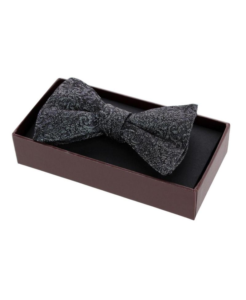 Men's Esteban Scrolling Vines Tone-on-Tone Silk Bow Tie