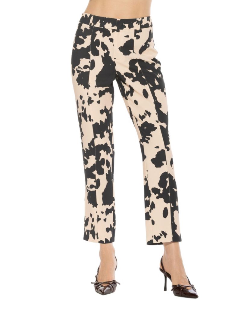 Women's Lior Printed Mid Rise Fitted Pants