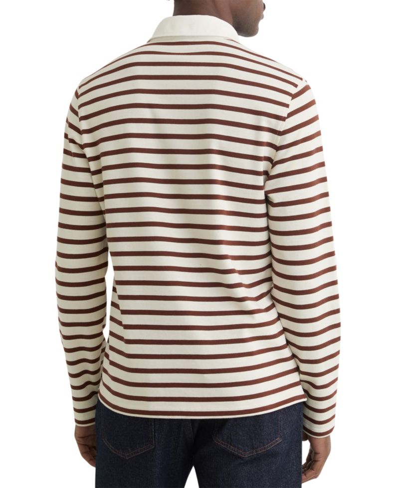 Men's Conners Rugby-Stripe Long-Sleeve Polo Shirt