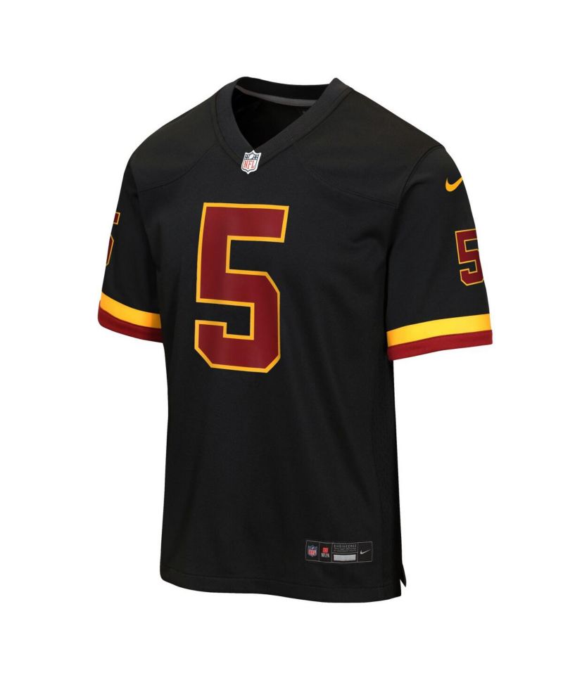 Big Boys and Girls Jayden Daniels Black Washington Commanders Hail Raiser Alternate Game Jersey