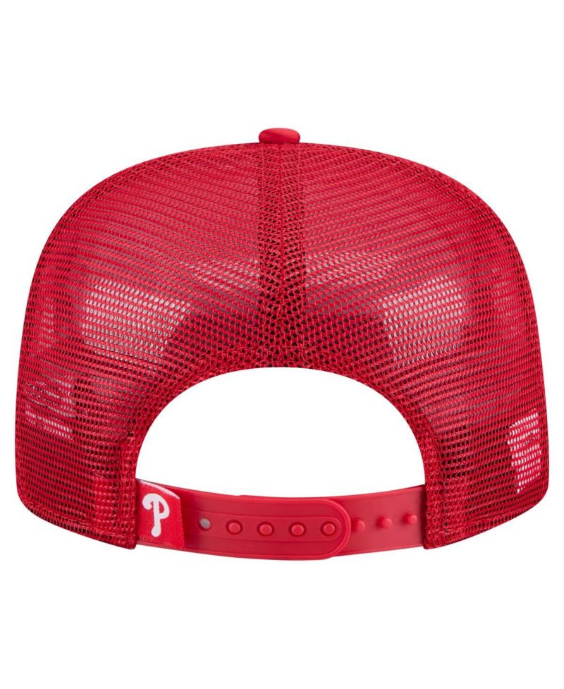 Men's Red Philadelphia Phillies Retro Satin Script Golfer Adjustable Hat