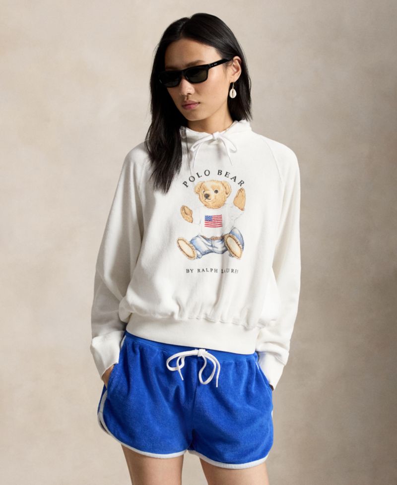Women's Drawstring Hood Raglan Sleeve Sweatshirt