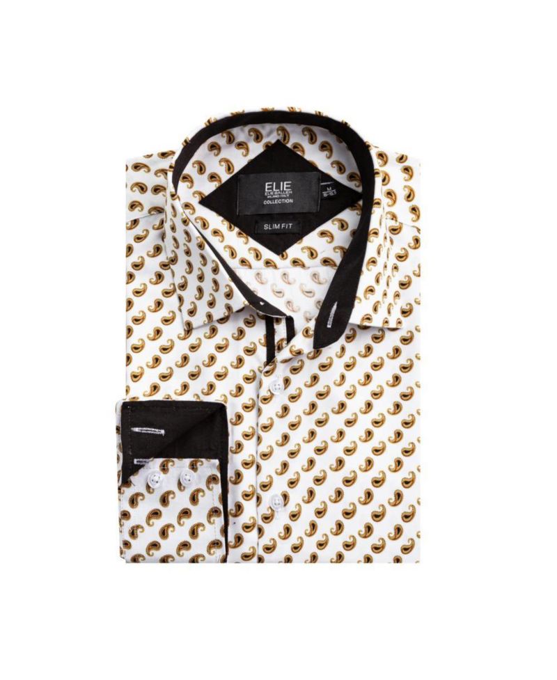 Men's Slim Fit Paisley Print Shirt