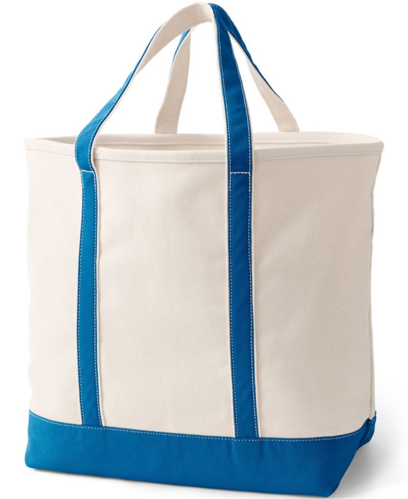 Extra Large 5 Pocket Open Top Canvas Tote Bag