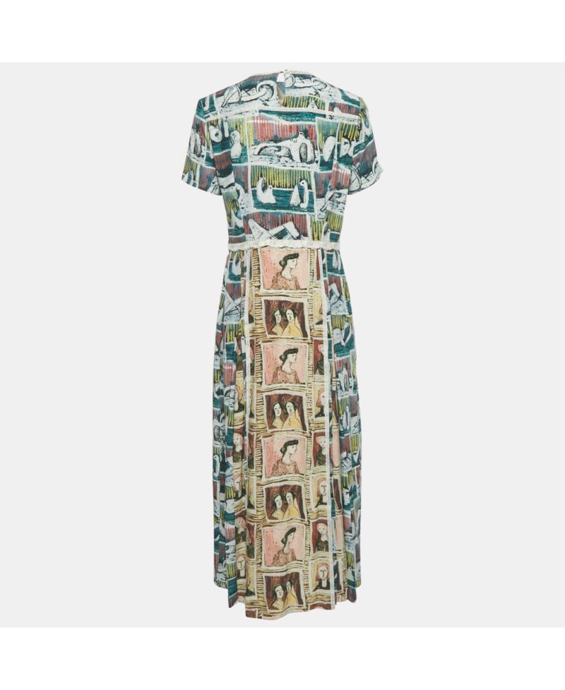 Women's Multicolor Silk Dress