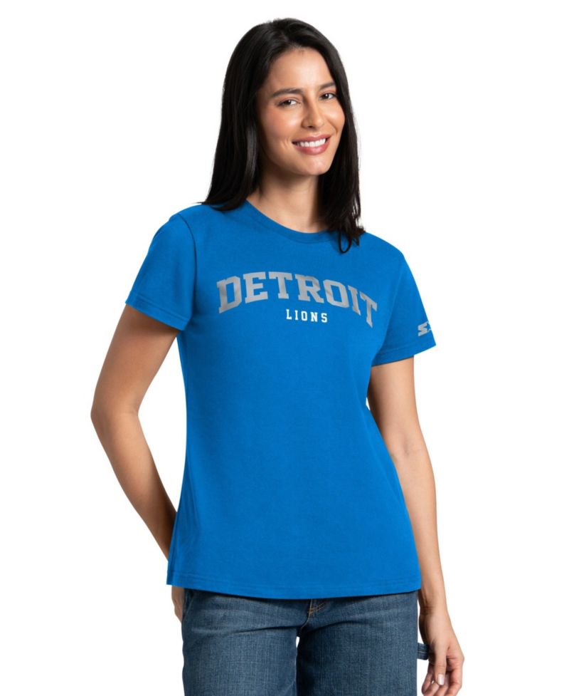 Women's 2-Piece Detroit Lions Screen Print Graphics T-Shirts Set