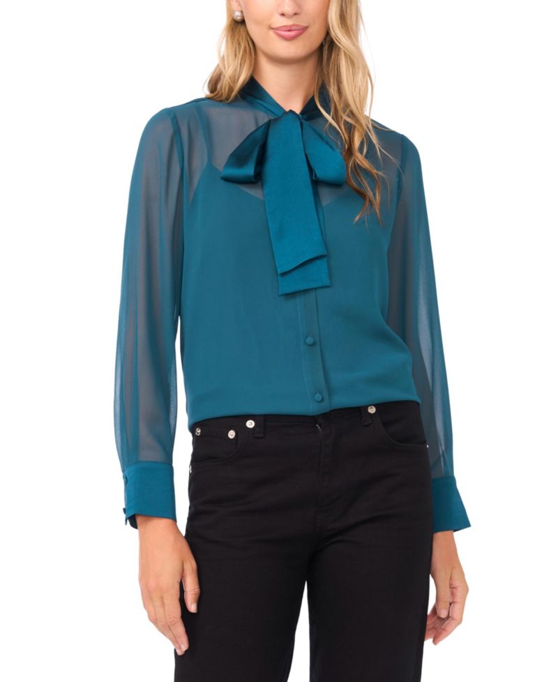 Women's Long-Sleeve Button-Down Top