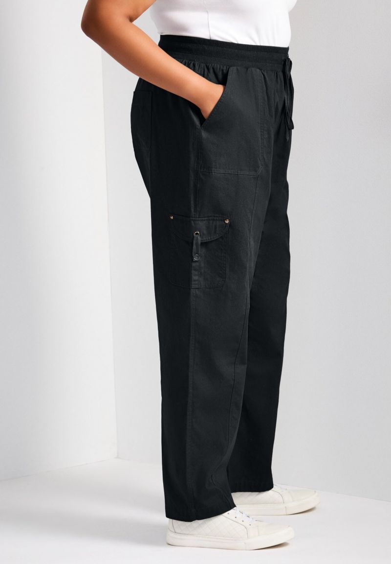 Women's Plus Size Cotton Cargo Pant