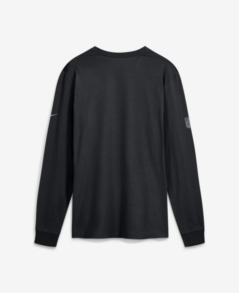 Men's Black Las Vegas Raiders Sideline Bold Arch Star Dri-FIT Long Sleeve T-Shirt