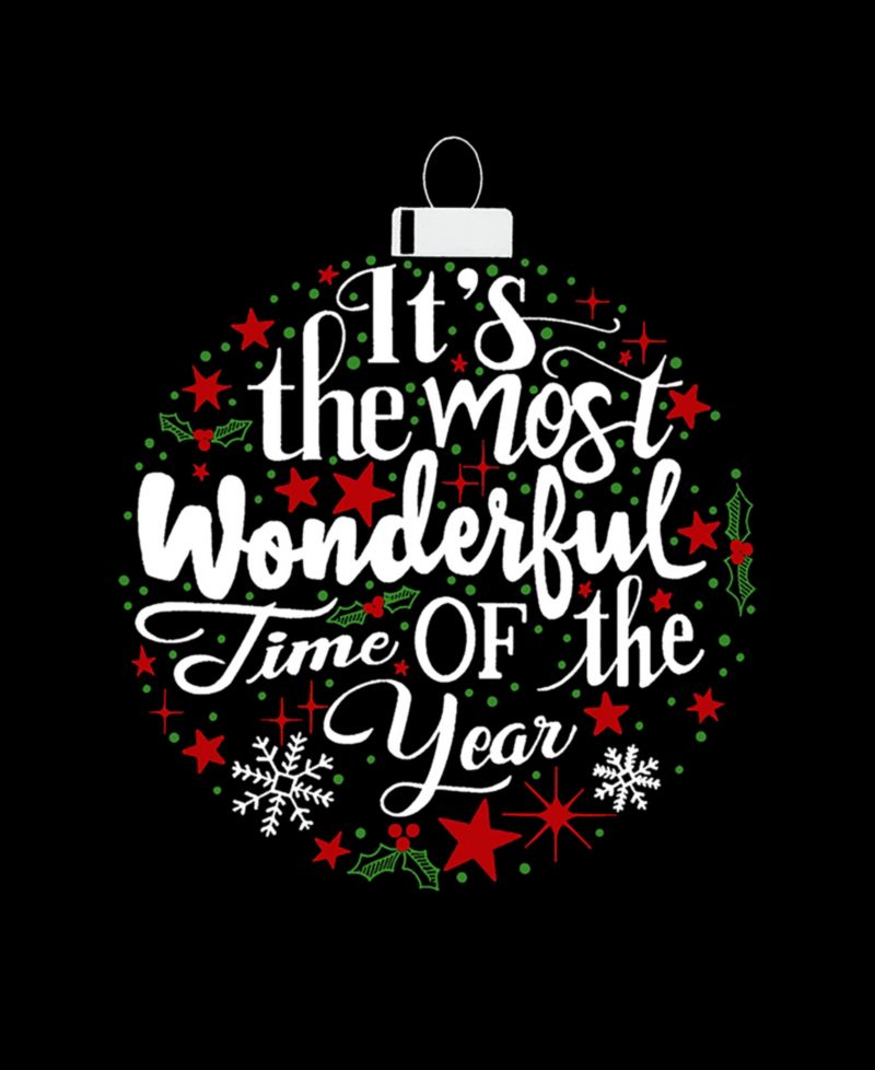 Men's It’s the Most Wonderful Time of the Year Word Art Tank Top