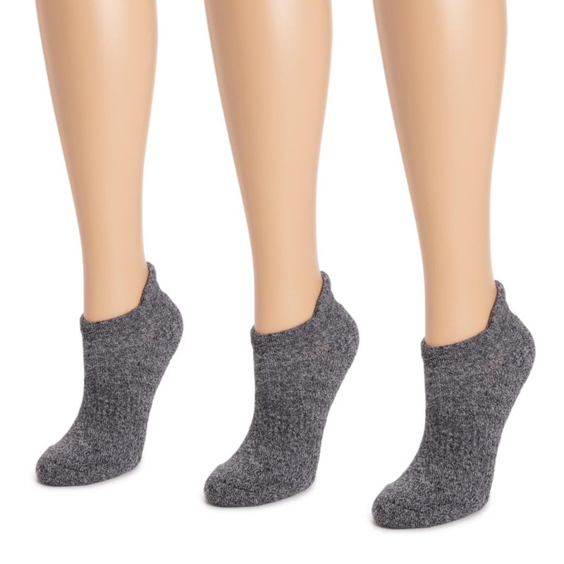 Women's 3 Pack Nylon Compression Ankle Socks, One