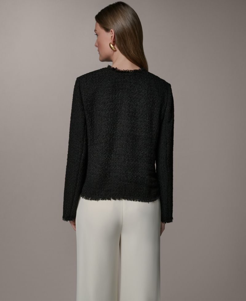 Petite Open-Front Long-Sleeve Jacket
