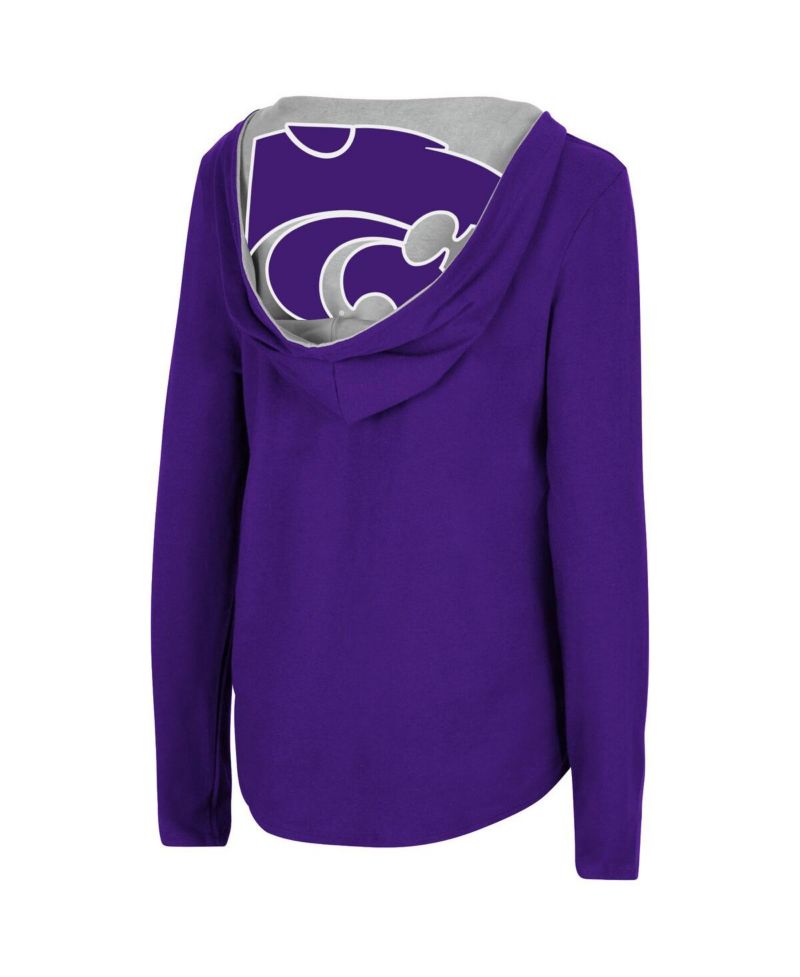 Women's Purple Kansas State Wildcats Catalina Hoodie Long Sleeve T-shirt