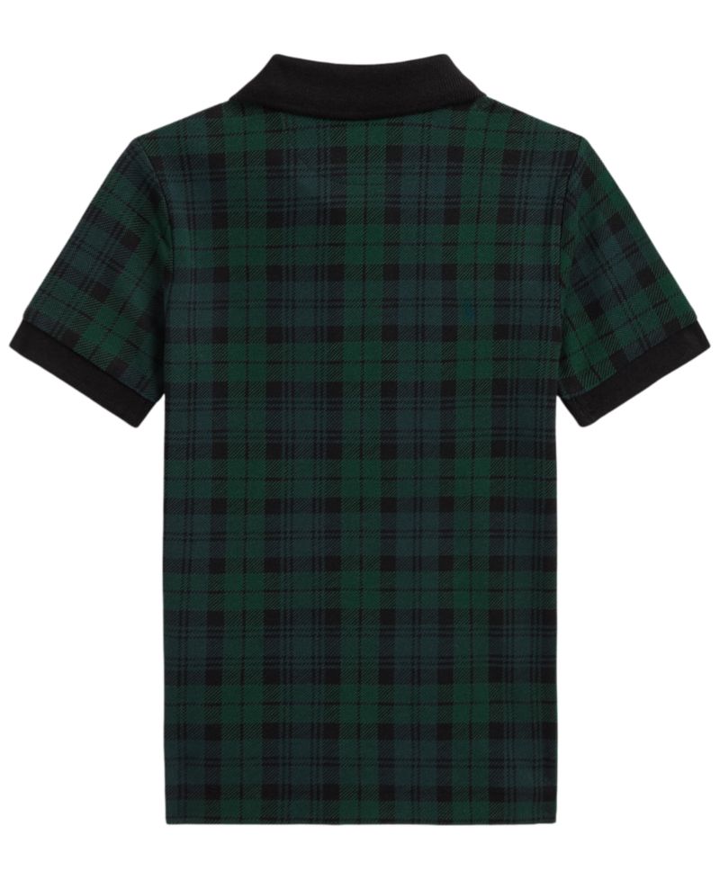 Boys' 2T-7 Plaid Short-Sleeve Polo Shirt