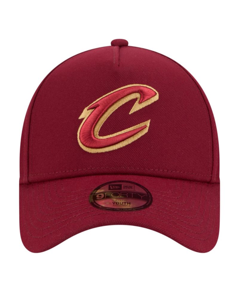 Big Boys and Girls Wine Cleveland Cavaliers 9FORTY A-Frame Adjustable Hat