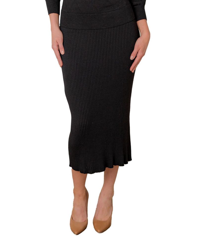 Women's Hope and Henry Organic Rib Knit Sweater Midi Skirt