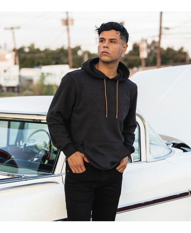 Men's Heavyweight Embossed Logo Pullover Hoodie