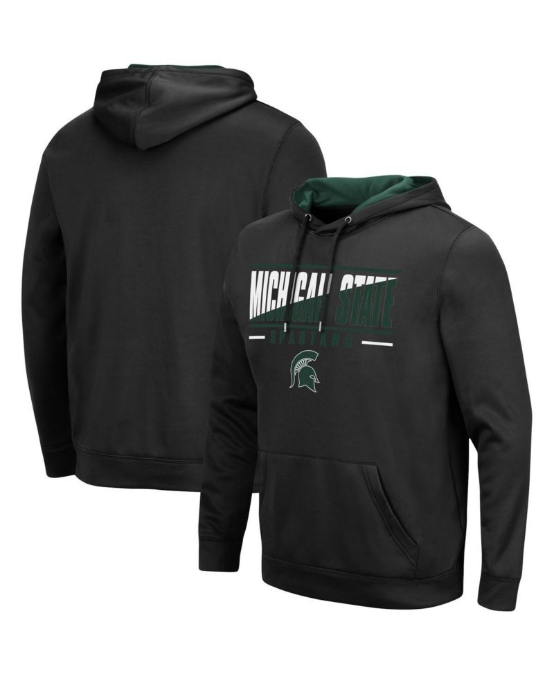 Men's Michigan State Spartans Slash Stack 2.0 Pullover Hoodie