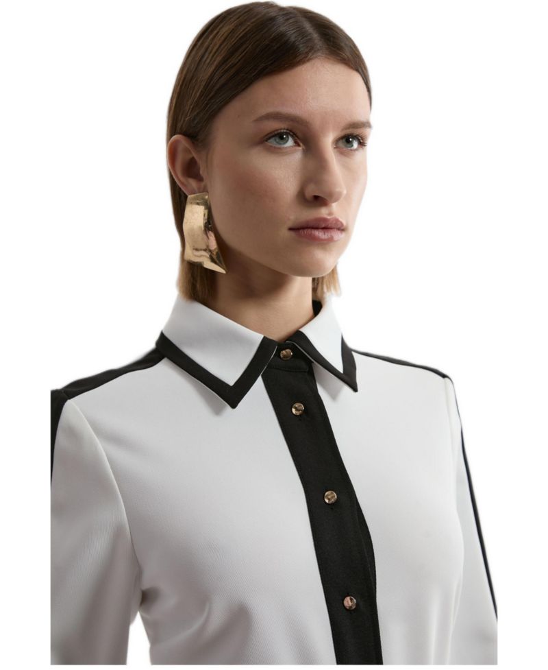 Women's Belted Midi Shirt Dress