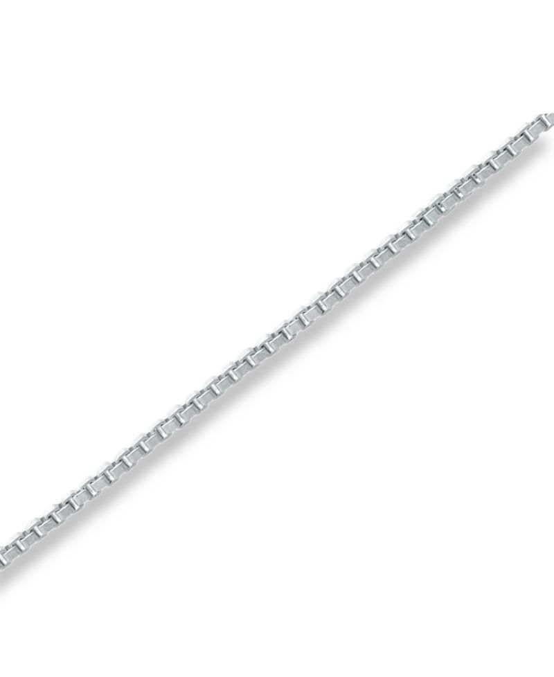 Box Link 16"-20" Chain Necklace in In Sterling Silver or 18k Gold-Plated Silver