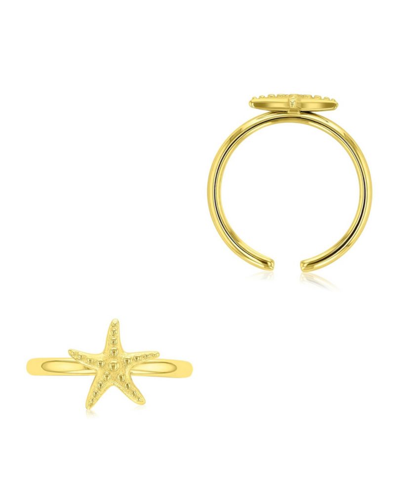 Waterproof Yellow Starfish Toe Ring
