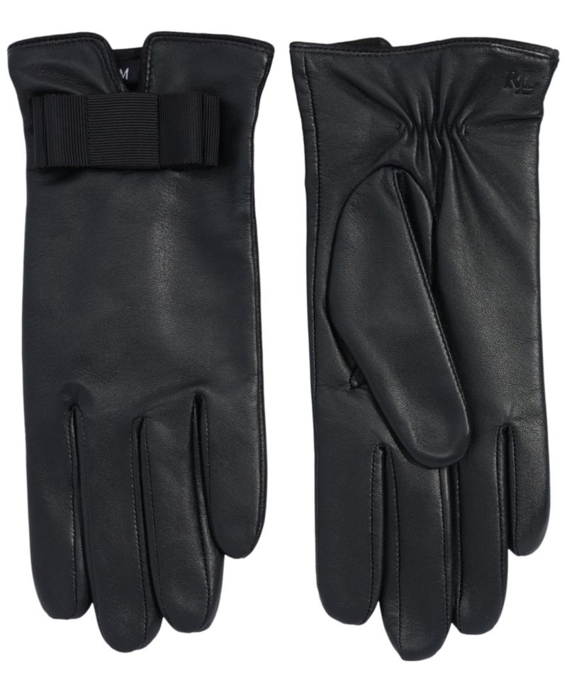 Tuxedo Bow Leather Gloves