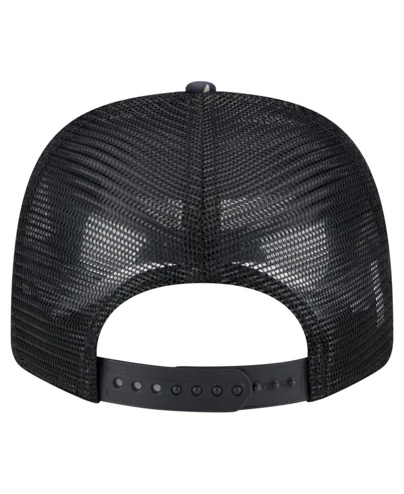 Men's Black Houston Astros Adventure Drinks Pattern 9SEVENTY Stretch-Snap Hat
