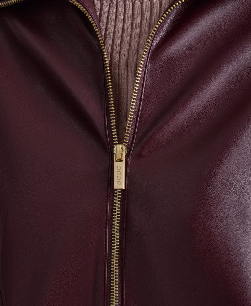 Women's Moto Faux Leather Jacket