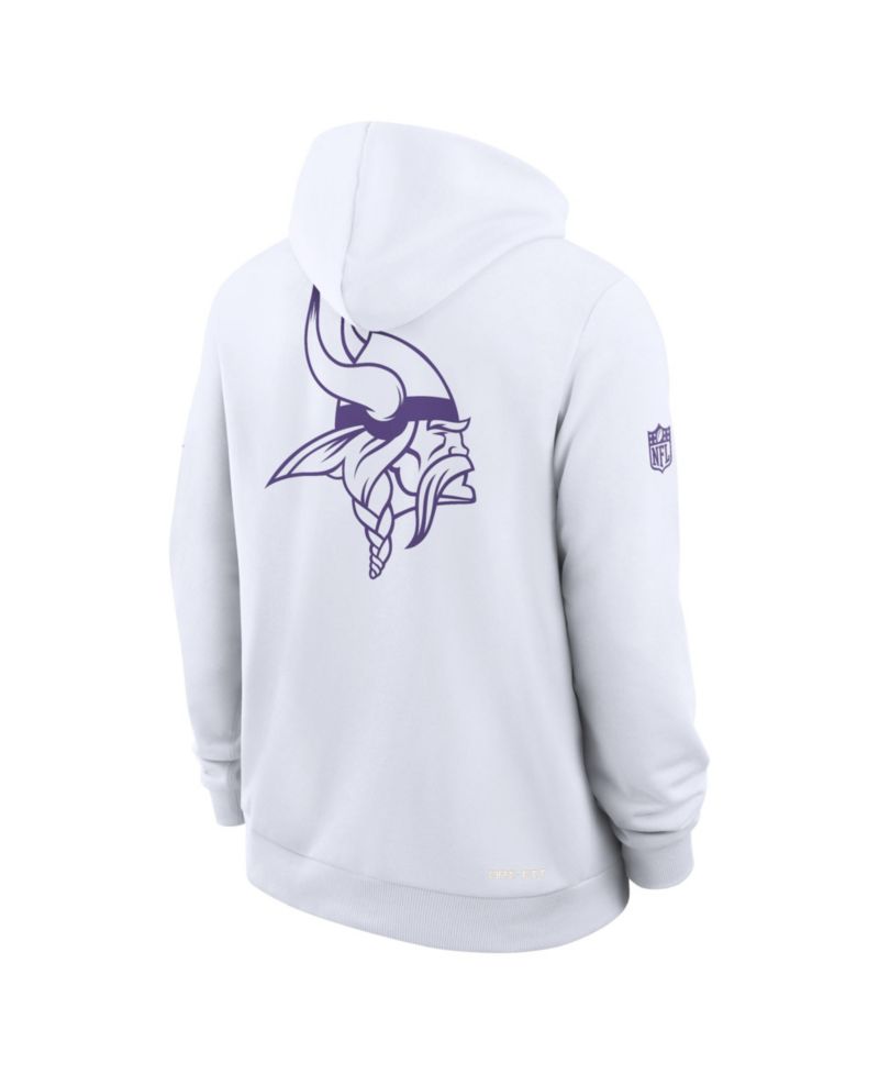 Men's White Minnesota Vikings Alt Sideline Standard Issue Dri-FIT Hoodie