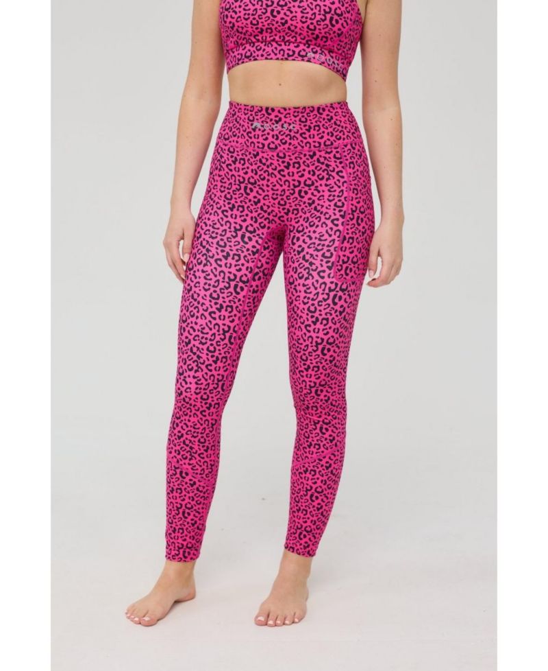 Women's Infinite High Waisted Leggings - Pink Leopard