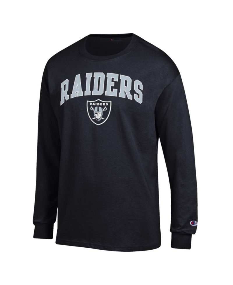 Men's Black Las Vegas Raiders Arch Over Logo Long Sleeve T-Shirt