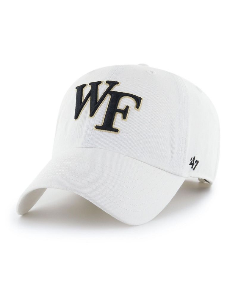 Men's and Women's '47 Wake Forest Demon Deacons White Clean Up Adjustable Hat