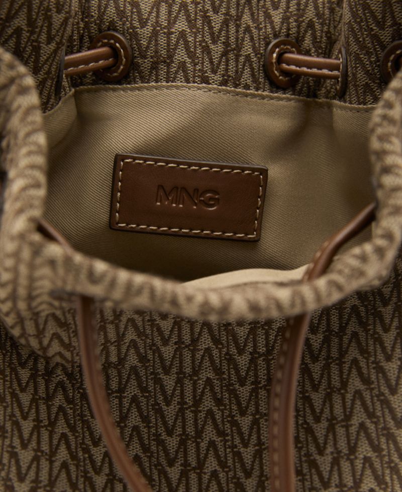 Women's Printed Logo Bucket Bag