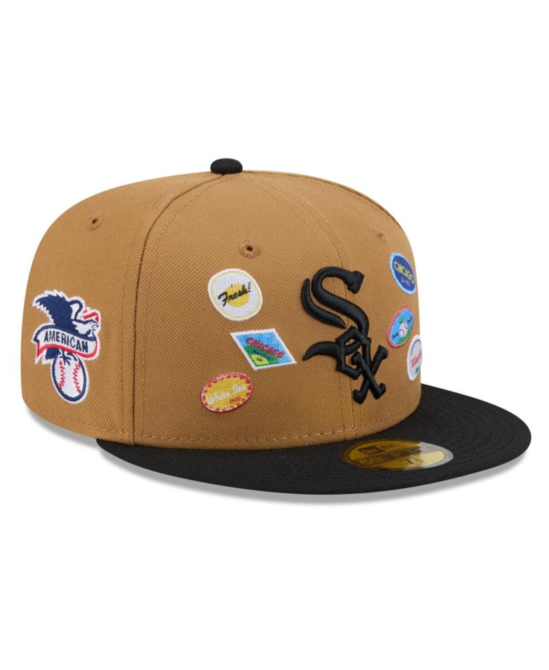 Men's Tan Chicago White Sox Fruit Sticker 59FIFTY Fitted Hat