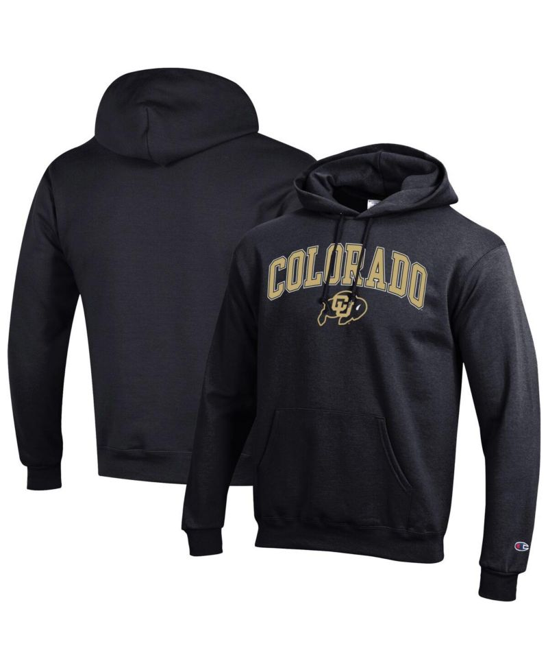 Men's Vegas Gold Colorado Buffaloes Arched Logo Fleece Pullover Hoodie