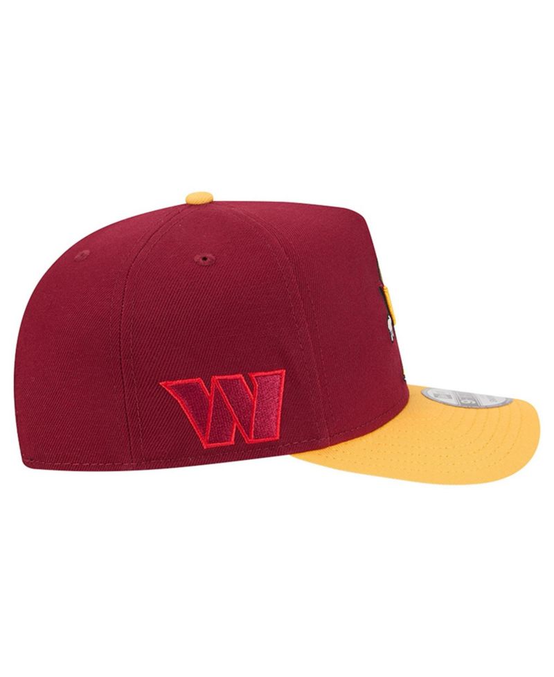 Men's Burgundy/Gold Washington Commanders Cartoon A-Frame 9FIFTY Snapback