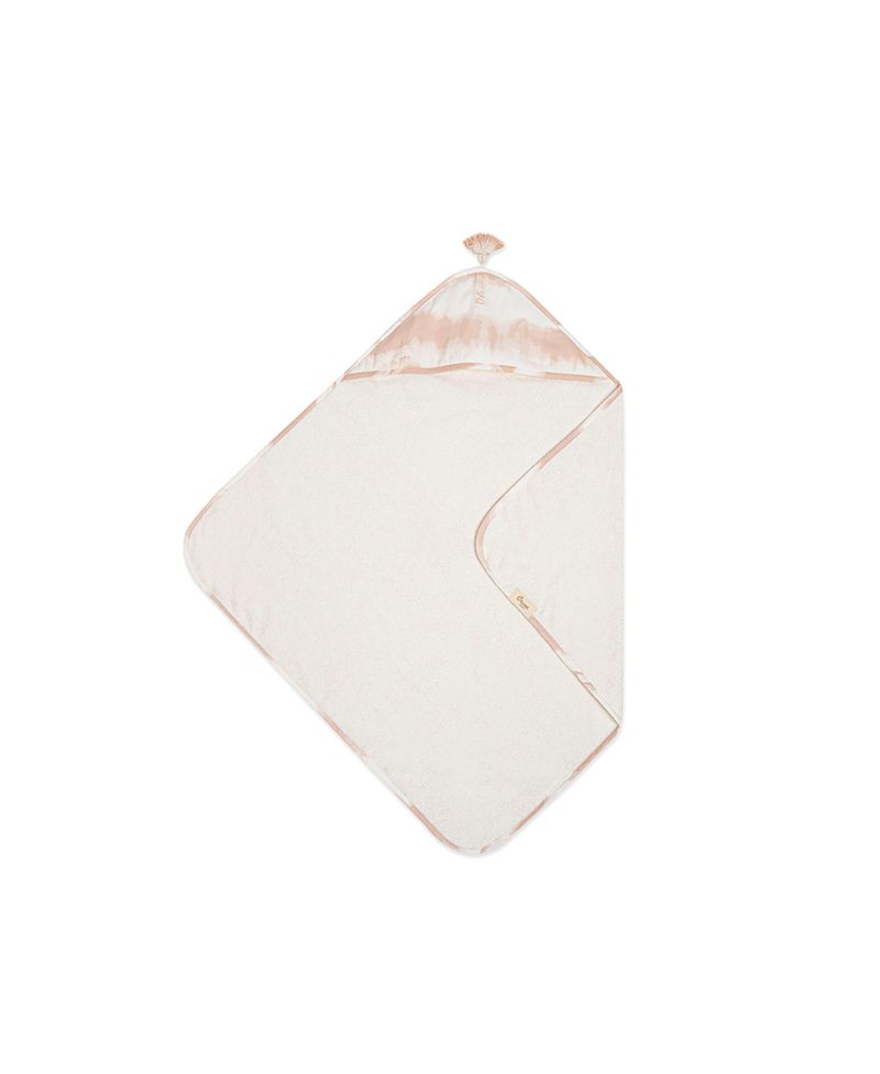 Baby Girls Parker Cotton Neutral Hooded Bath Towel