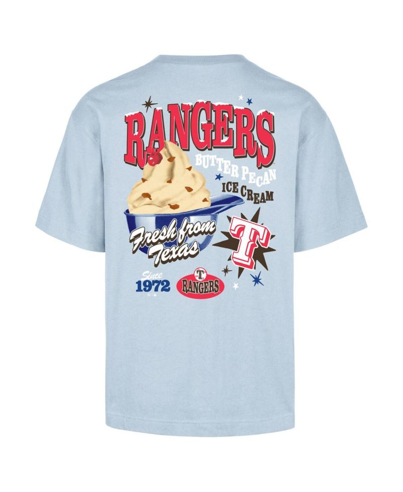 Men's Light Blue Texas Rangers Ice Cream Parlor Foundation T-Shirt