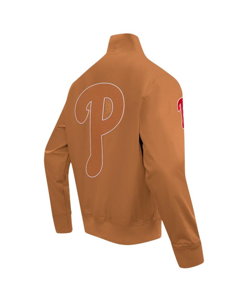 Men's Brown Philadelphia Phillies Paint The City Twill Full-Zip Jacket