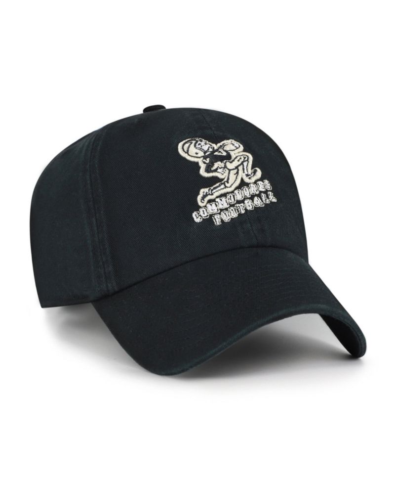 Men's '47 Black Vanderbilt Commodores Vault Clean Up Adjustable Hat